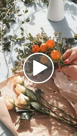 a video cover image for a floristry demonstration video