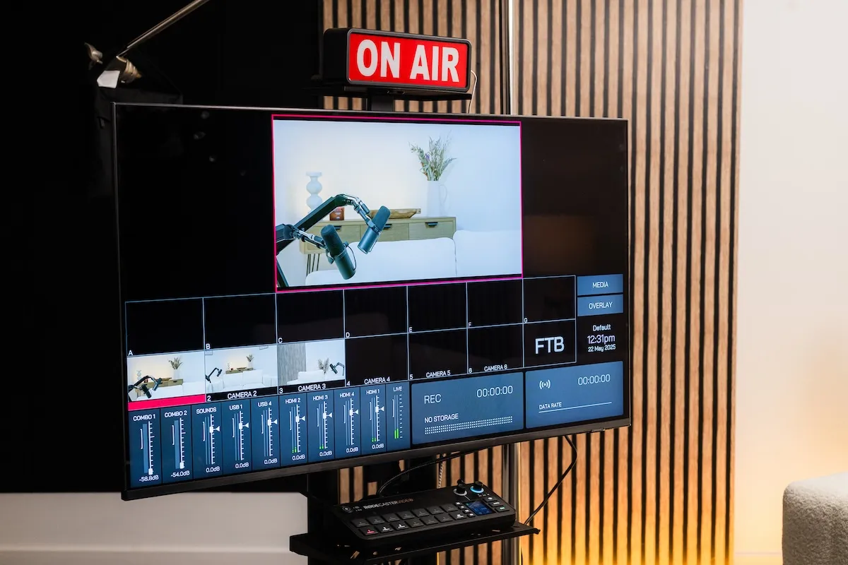 Native Space Studio on-air recording setup in Peterborough